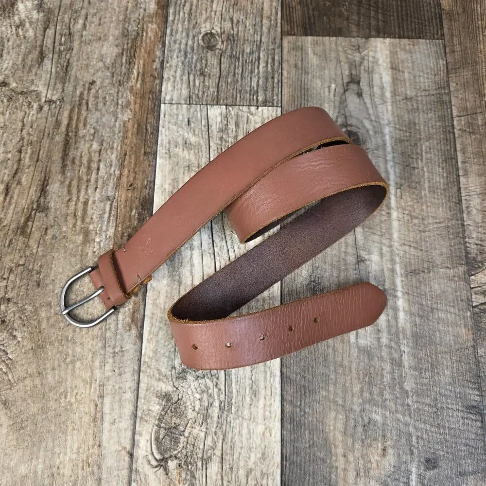 Brown Leather Belt American Eagle Genuine Leather Distressed Boho Medium